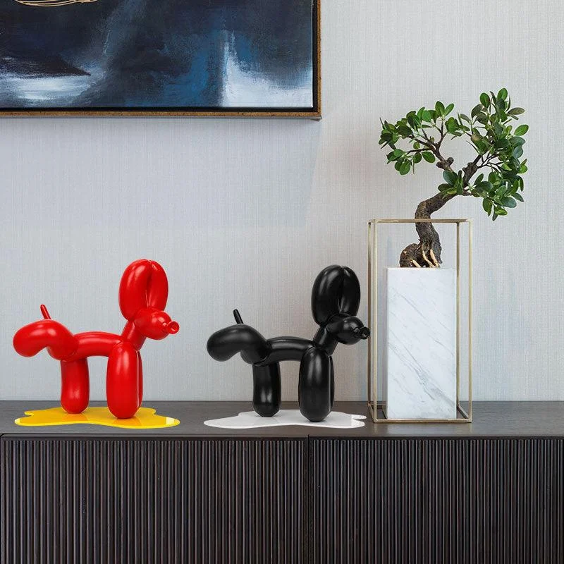 Homeko Balloon Dog Doing Number One Sculpture -