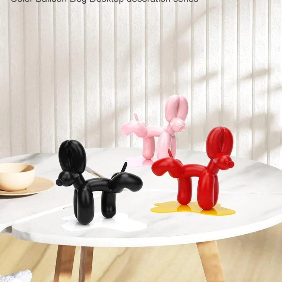 Homeko Balloon Dog Doing Number One Sculpture -