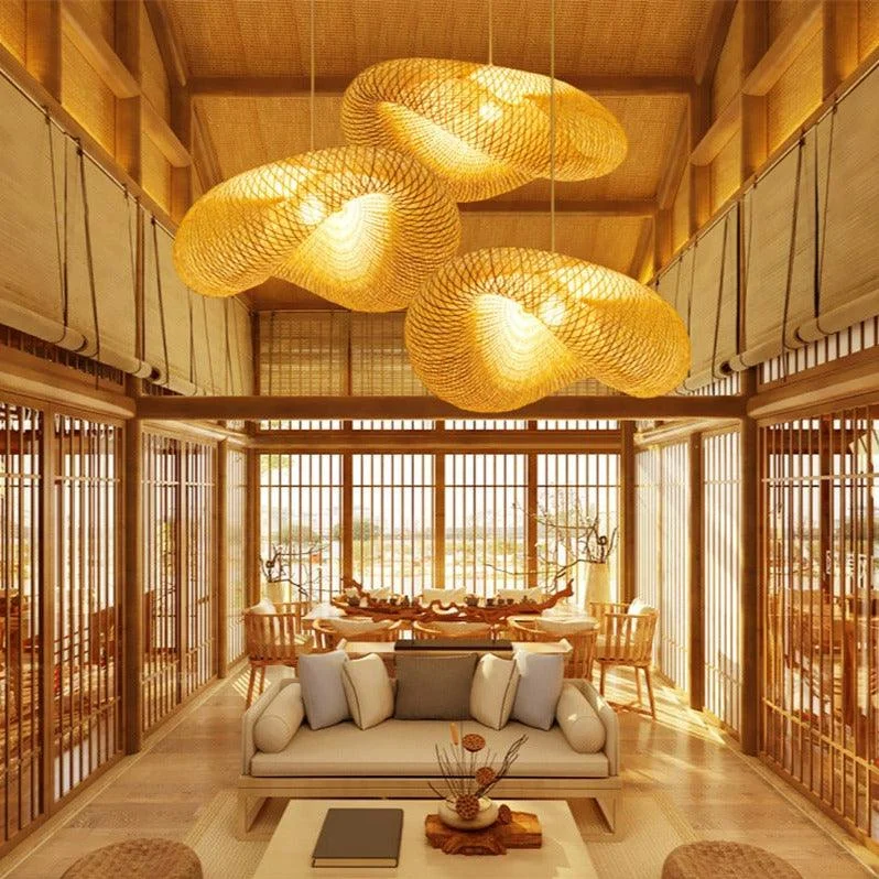 Homeko Bamboo Woven Pendant Light -