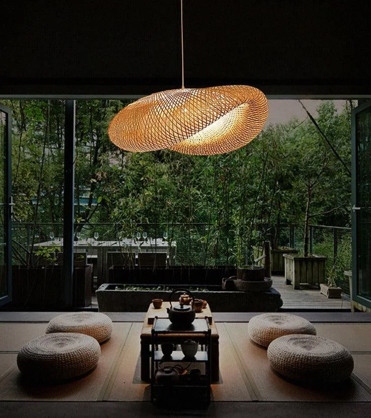 Homeko Bamboo Woven Pendant Light -