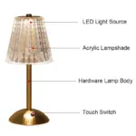 Homeko Bar Touch Glass Table Lamp
