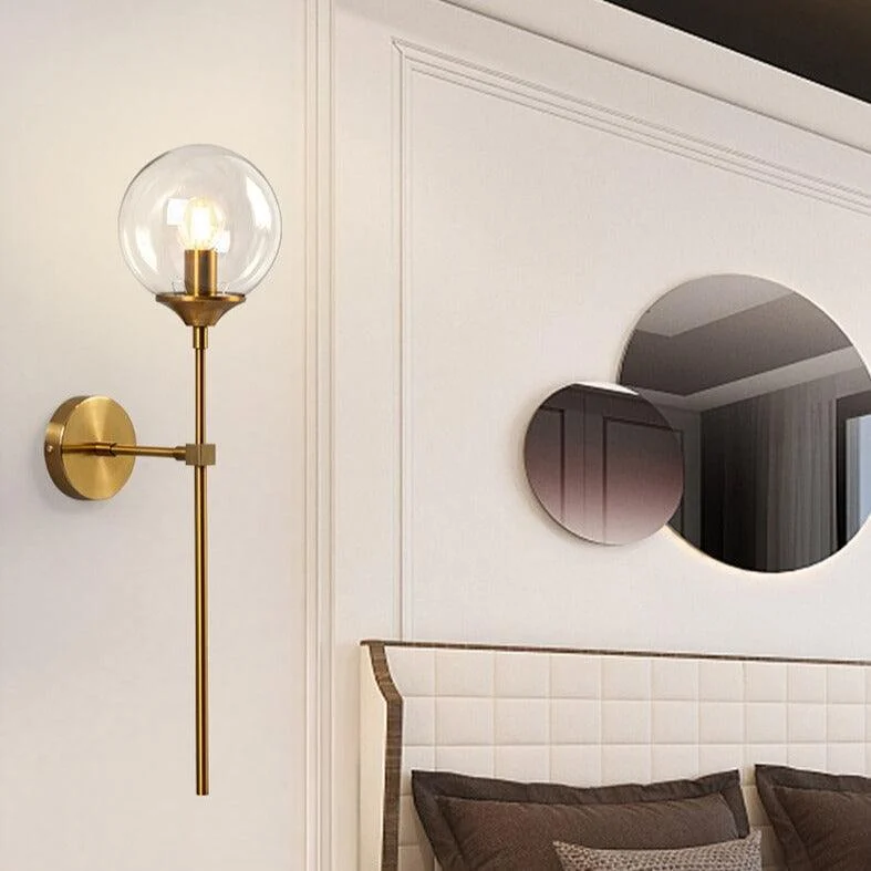 Homeko Base Glass Globe Wall Light -