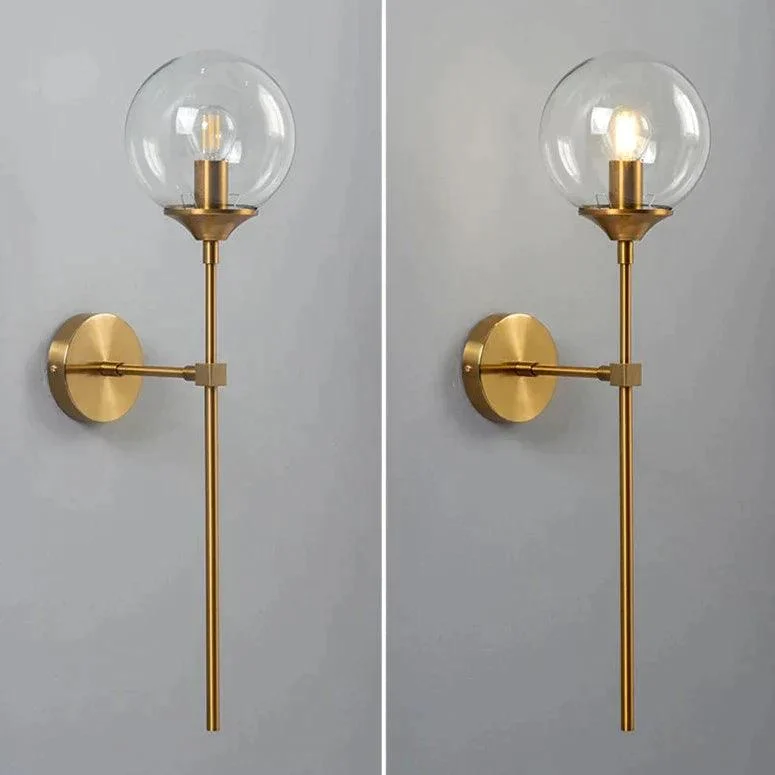 Homeko Base Glass Globe Wall Light -