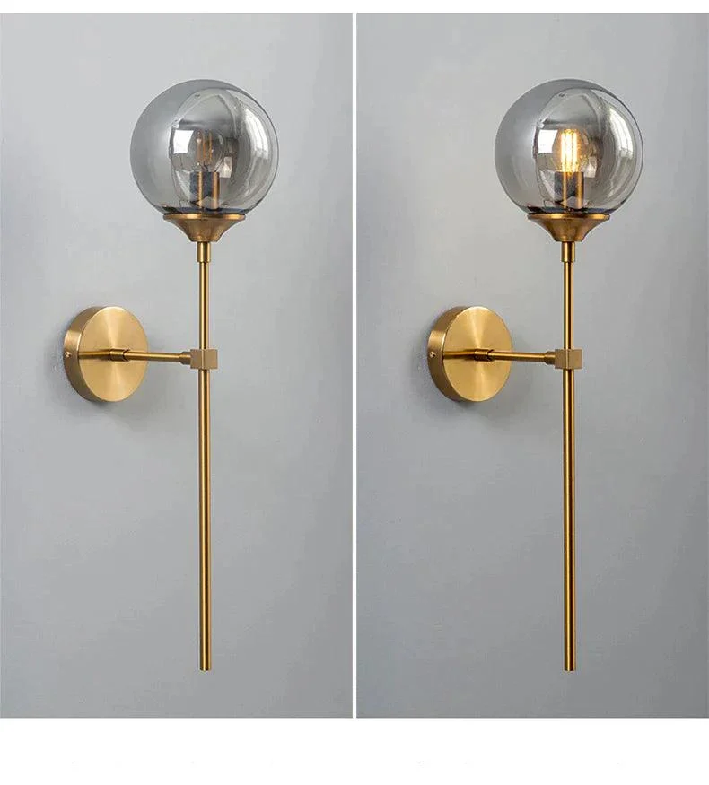 Homeko Base Glass Globe Wall Light -