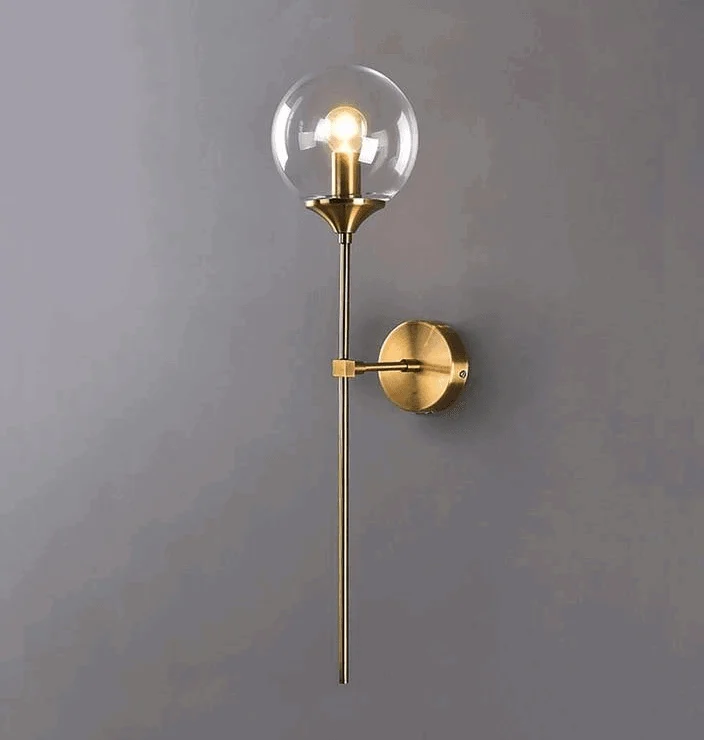 Homeko Base Glass Globe Wall Light -