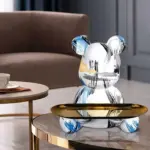 Homeko Bear Graffiti Painted Sculpture Table Tray