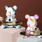 Homeko Bear Graffiti Painted Sculpture Table Tray
