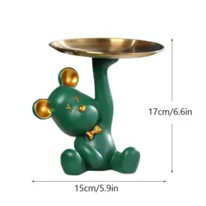 Homeko Bear Sculpture Table Tray