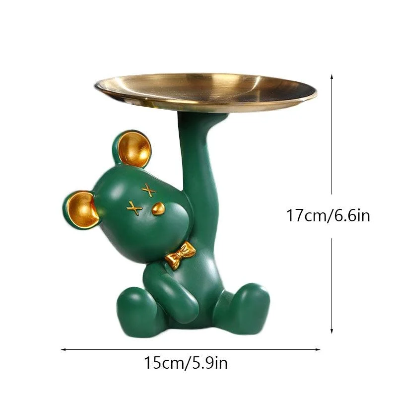 Homeko Bear Sculpture Table Tray -