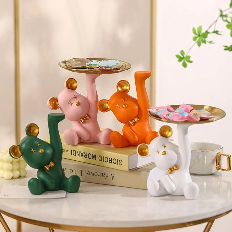 Homeko Bear Sculpture Table Tray -