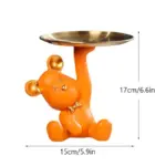 Homeko Bear Sculpture Table Tray