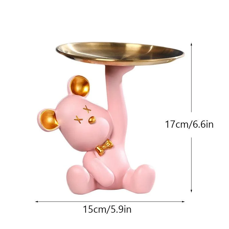 Homeko Bear Sculpture Table Tray -