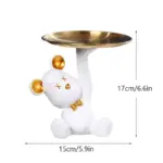 Homeko Bear Sculpture Table Tray