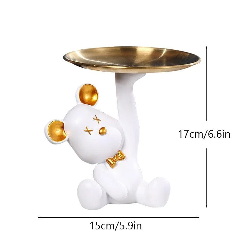 Homeko Bear Sculpture Table Tray -