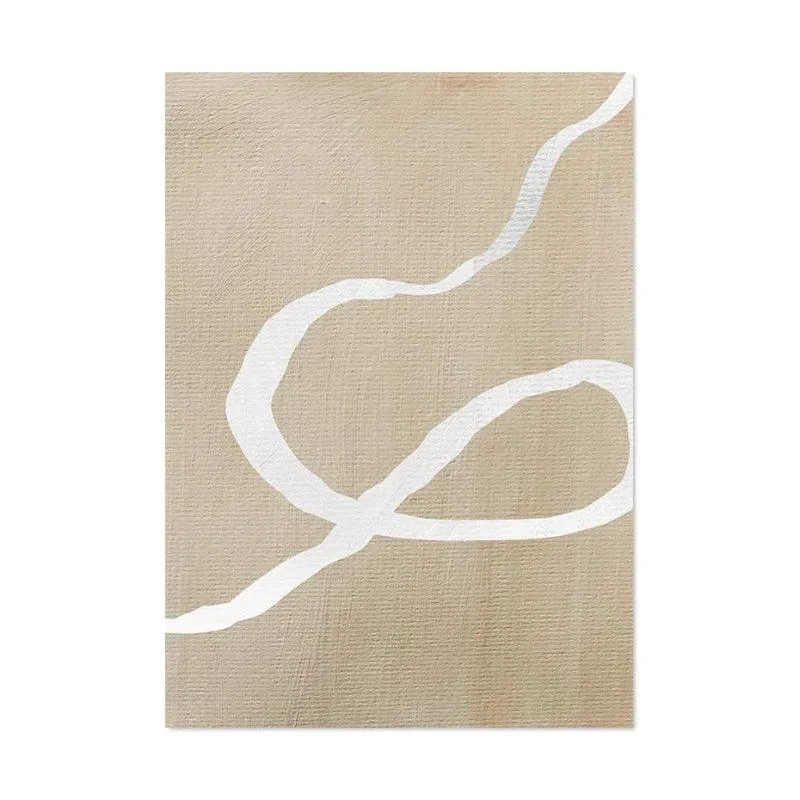 Homeko Beige Abstract Wall Art Poster Prints -