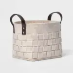 Homeko Beige Felt Storage Hamper Baskets