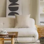 Homeko Beige Square Boucle Throw Pillow Covers