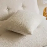 Homeko Beige Square Boucle Throw Pillow Covers