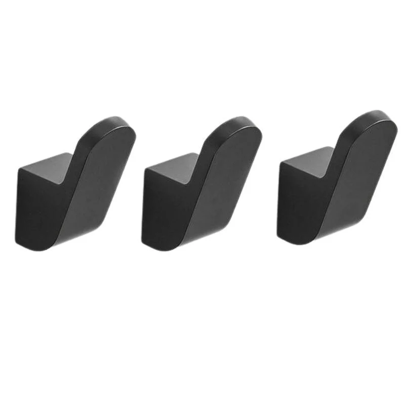 Homeko Black Aluminium Robe Wall Hooks -