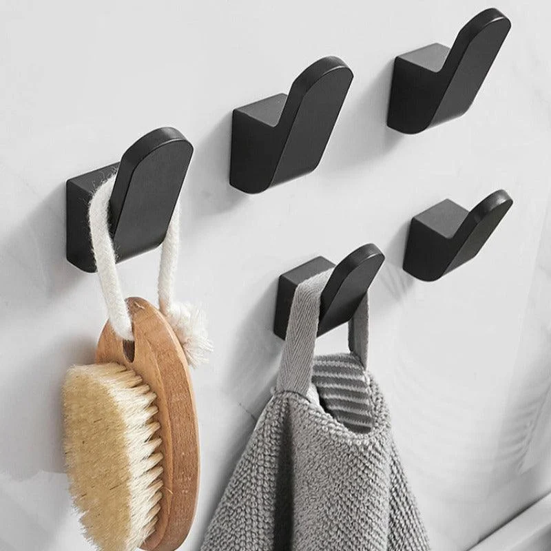 Homeko Black Aluminium Robe Wall Hooks -