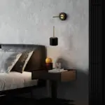 Homeko Black Brass Accent Suspension Wall Sconce