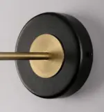Homeko Black Brass Accent Suspension Wall Sconce