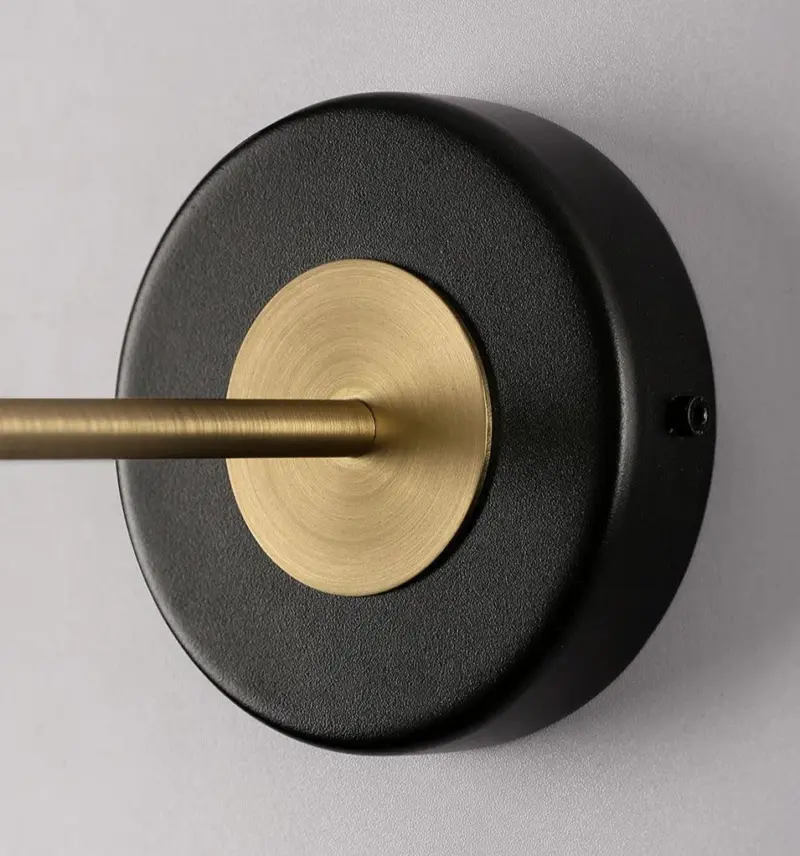 Homeko Black Brass Accent Suspension Wall Sconce