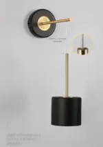 Homeko Black Brass Accent Suspension Wall Sconce