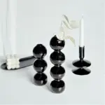 Homeko_Black_Glass_Taper_Candle_Holder_Vases_-_-4216343 Homeko Black Glass Taper Candle Holder Vases