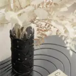 Homeko_Black_Leather_Abstract_Cylinder_Glass_Vase_-_-4216402 Homeko Black Leather Abstract Cylinder Glass Vase