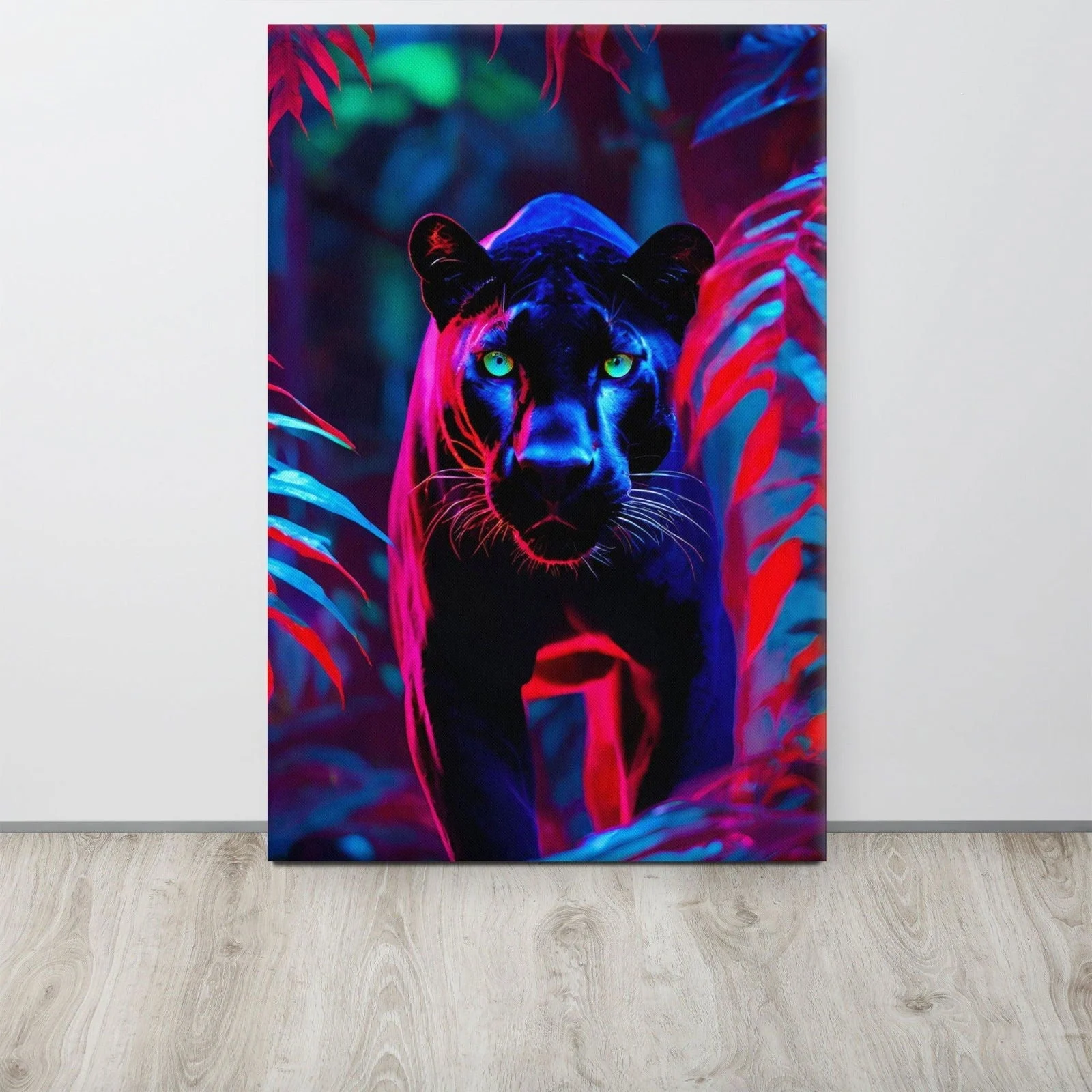 Homeko Black Panther Stare Down Painting -