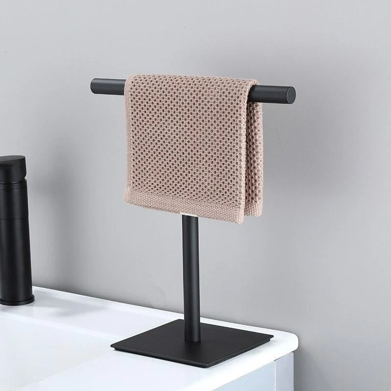 Homeko Black Standing Bathroom Hand Towel Rack -