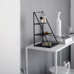 Homeko Black Storage Display Shelves Stand
