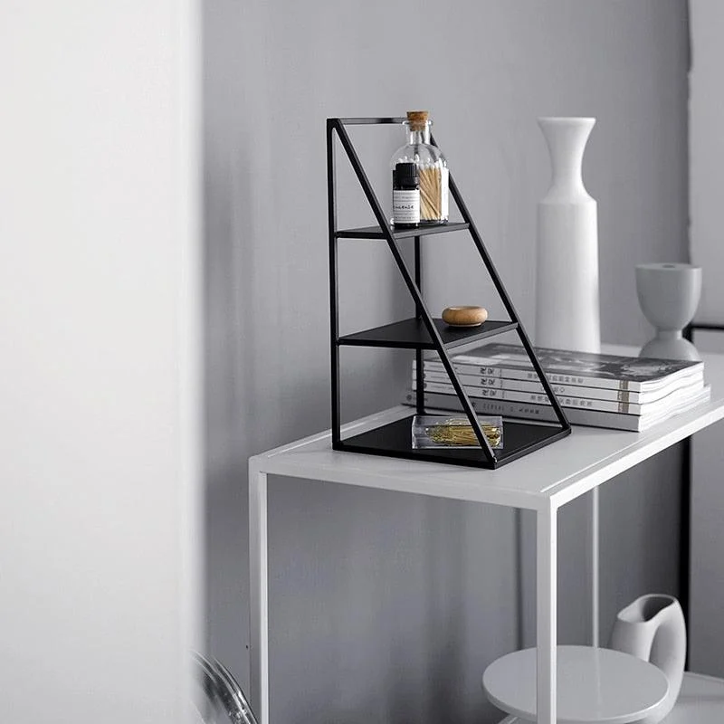 Homeko Black Storage Display Shelves Stand -