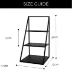 Homeko Black Storage Display Shelves Stand