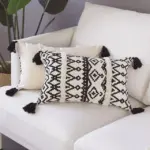 Homeko Black and White Geometric Pillow Cover