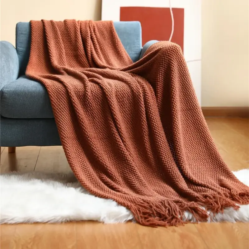 Homeko Blanket Iva Knitted Fringe Homeko Blanket