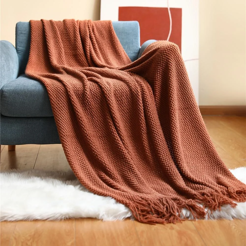 Homeko Blanket Iva Knitted Fringe Homeko Blanket -