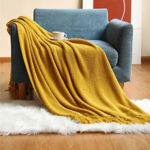 Homeko Blanket Iva Knitted Fringe Homeko Blanket -