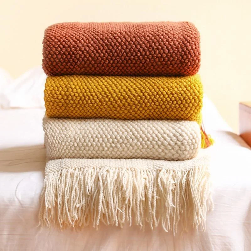 Homeko Blanket Iva Knitted Fringe Homeko Blanket -