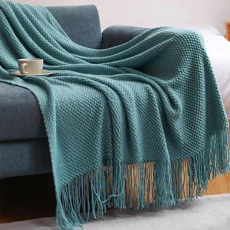 Homeko Blanket Iva Knitted Fringe Homeko Blanket -