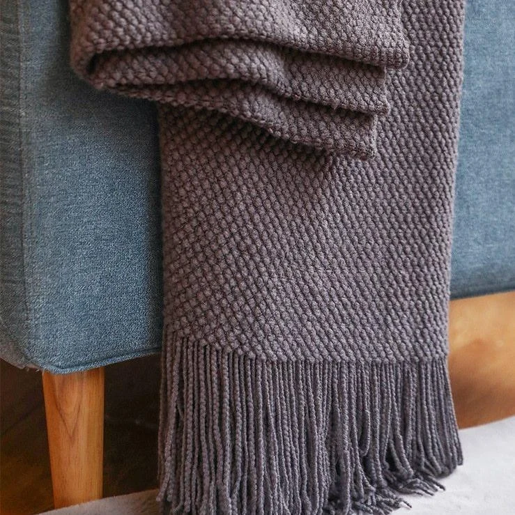 Homeko Blanket Iva Knitted Fringe Homeko Blanket -