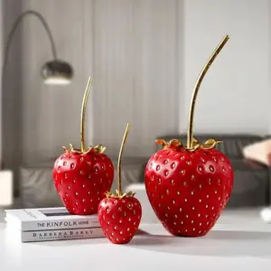 Homeko Bliss Strawberry Statue Shelf Decor