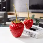 Homeko Bliss Strawberry Statue Shelf Decor
