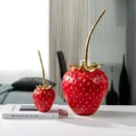 Homeko Bliss Strawberry Statue Shelf Decor