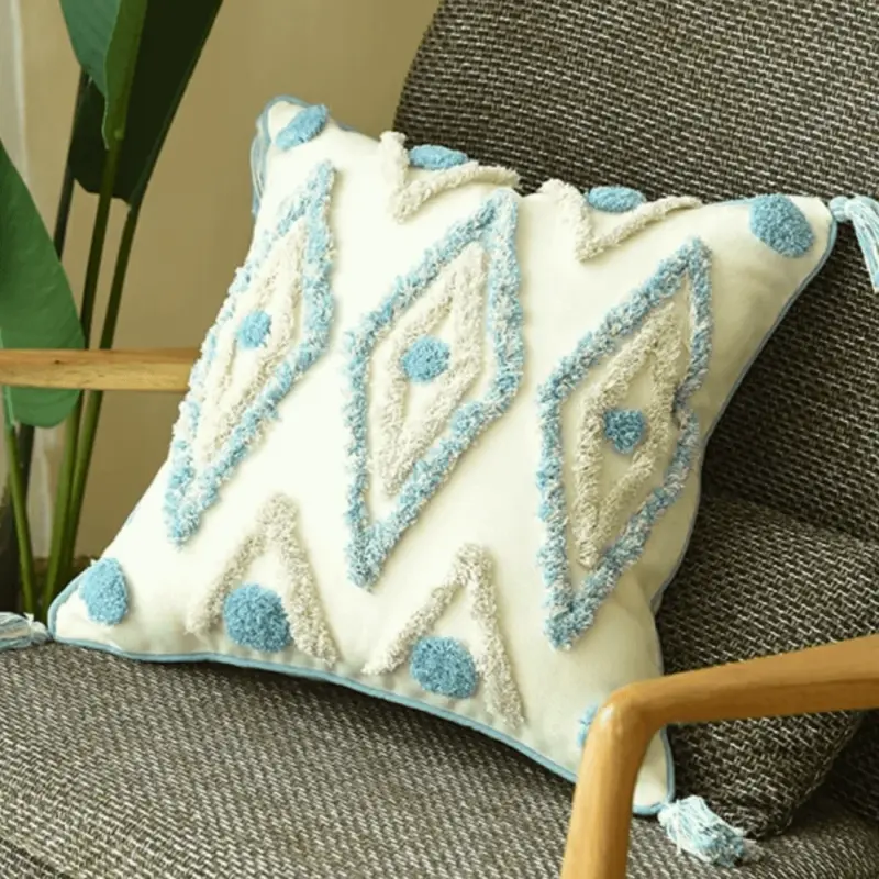 Homeko Blue Diamond Pillow Covers