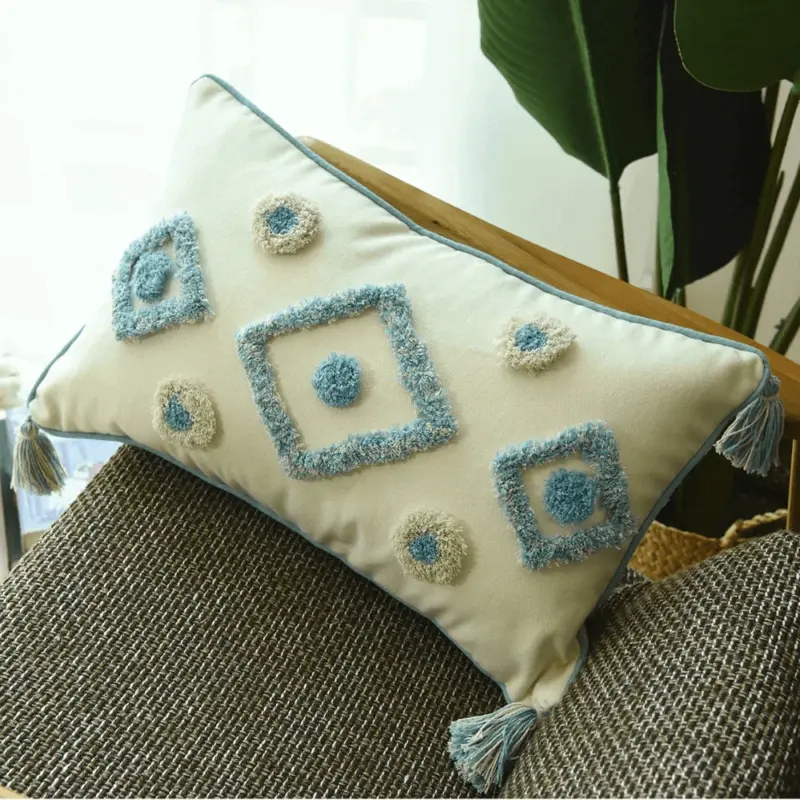 Homeko Blue Diamond Pillow Covers