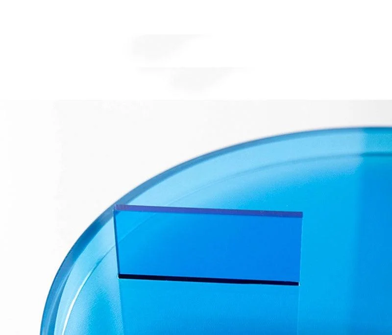 Homeko Blue Round Acrylic Tray Organizer -