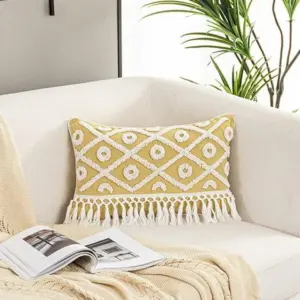 Homeko Boho Fringe Pillow Covers
