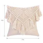 Homeko Boho Macrame Throw Pillow Covers Set of 2
